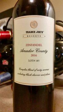Trader Joe's Reserve Amador County Zinfandel 2016