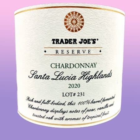 Trader Joe’s Reserve Santa Lucia Highlands Chardonnay 2020